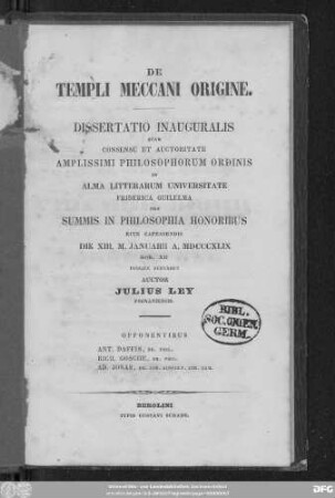 De templi Meccani origine