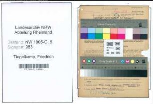 Entnazifizierung Friedrich Tiegelkamp , geb. 25.02.1909 (Schmied)
