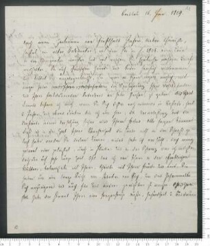 Brief von Ludolf Christian Treviranus an Adelbert von Chamisso
