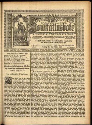 Erste Ausgabe vom Sonntag, den 24. Oktober 1909.