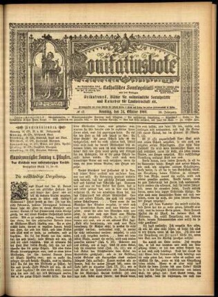 Erste Ausgabe vom Sonntag, den 24. Oktober 1909.
