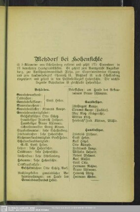 Metzdorf bei Hohenfichte