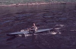 Kanu auf der Elbe bei Meißen