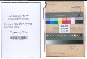 Entnazifizierung Fritz Vogelsang , geb. 00.00.0000 (Bauinspektor)