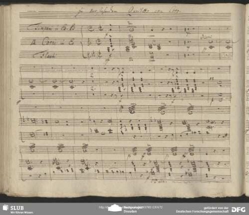 Quartetto con Coro (timp, cor, fl)
