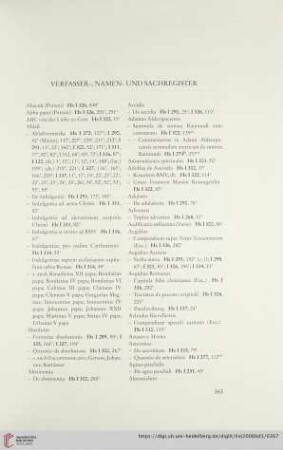 Verfasser-, Namen- und Sachregister