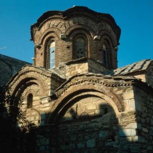 Chios, Pyrgí. Kirche Agii Apóstoli. In Pyrgí im Süden, byzantinische Kreuzkuppelkirche