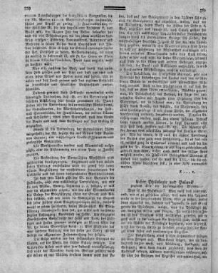 Ueber Philologie und Polemik