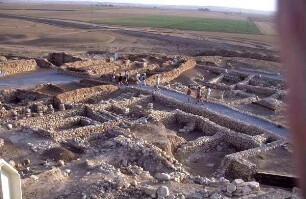 Be'er Sheva Blick auf ein Ausgrabungsfeld [Beer Sheva, Israel-Exkursion]