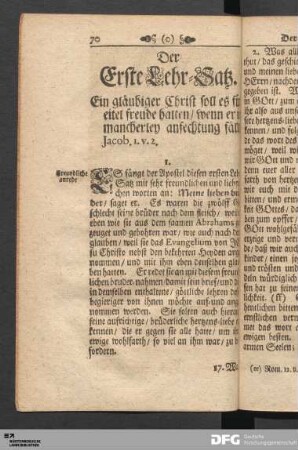 Der Erste Lehr-Satz.