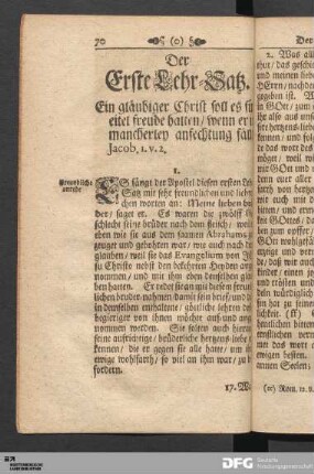 Der Erste Lehr-Satz.