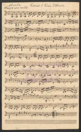 Violino ò Viola d'amore