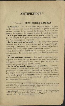 Arithmétique
