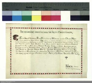 Profess des [Frater] Maurus Heußlein [von Eußenheim] aus Würzburg