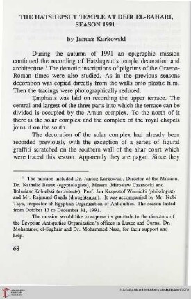 4: The Hatshepsut temple at Deir el-Bahari, season 1991