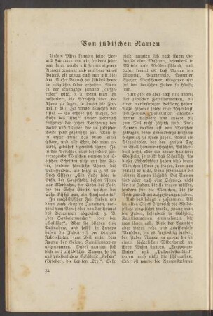 Von jüdischen Namen
