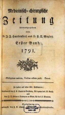 Medicinisch-chirurgische Zeitung. 1791, 1