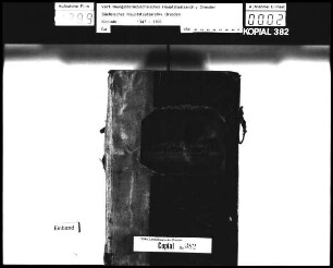 Alte Aufschrift: "Reise Copial [Reisekopial]"