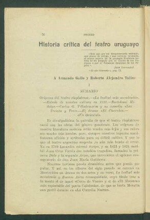 Historia crítica del teatro uruguayo