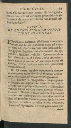 Caput IX. De Enunciationum Oppositione In Genere.