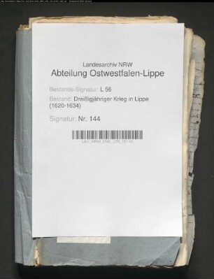 Kriegsangelegenheiten der erbherrlichen Linie Lippe-Brake