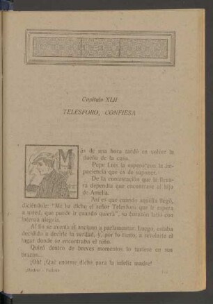 Capítulo XLII - Telesforo, confiesa