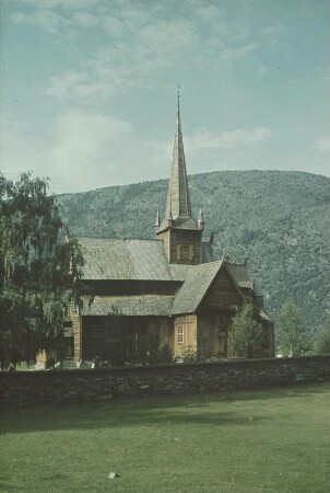 Stabkirche : Reisefotos Norwegen. Lom. Stabkirche (um 1200) in einem Seitental des Gudbrandsdals