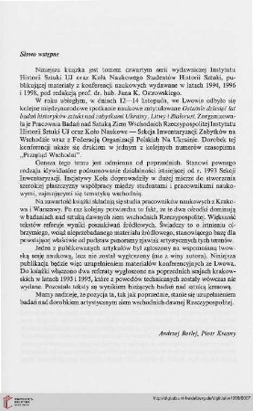Słowo wstępne