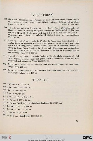 Teppiche (Nr. 645-732)