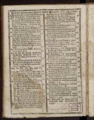 Nach der gnadenreichen Geburt unsers Heilandes 1770 zählet man