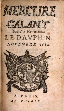 Le mercure galant. 1680, 11