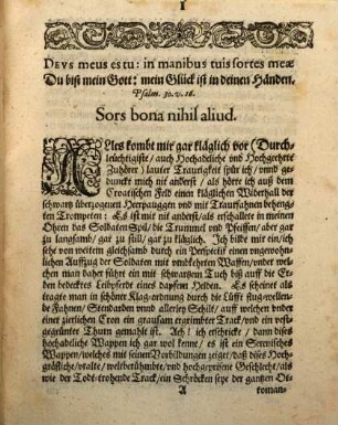 Nidergelegte Christliche Tapferkeit Das ist: Schuldige Klagred, oder Leich- vnnd Ehrn-Predig von dem Christ-ritterlichen Leben vnnd von dem unvermuetlichen hochbetrüblichen doch seeligen Ableiben Weyland Ihr Hochgräfliche Excellentz Deß Hoch- und Wolgebornen Herrn Nicolai Grafen von Serin ...