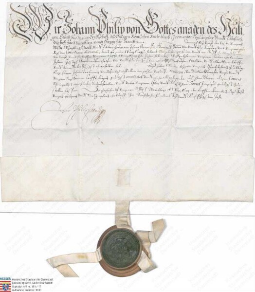 von Heusenstamm: Erzbischof Johann Philipp von Mainz