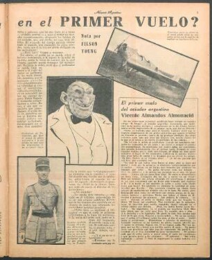El primer vuelo del aviador argentino Vicente Almandos Almonacid