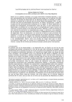 Las dificultades de la justicia penal internacional en Darfur