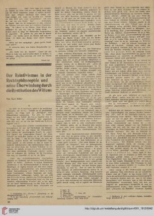 Der Relativismus in der Rechtsphilosophie und seine Überwindung durch die Restitution des Willens, [3]