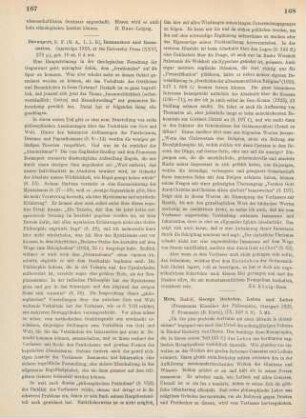 168-170 [Rezension] Metz, Rudolf, George Berkeley
