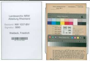 Entnazifizierung Friedrich Waldeck , geb. 13.04.1895 (Lehrer)