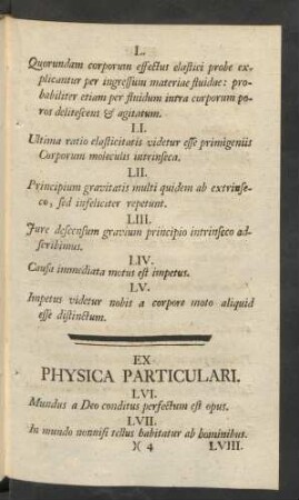Ex Physica Particulari