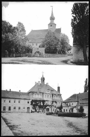 Raußlitz. Kirche und Rittergut