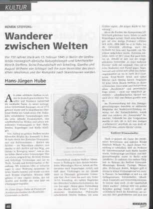 Henrik Steffens: Wanderer zwischen Welten
