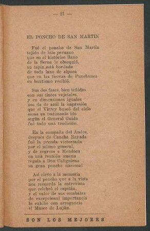 El poncho de San Martín