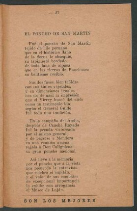 El poncho de San Martín