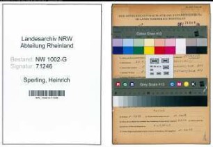 Entnazifizierung Heinrich Sperling, geb. 25.04.1903 (Dachdeckerr)
