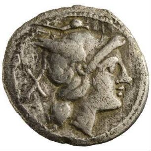 Münze, Denar, 211 - 208 v. Chr.