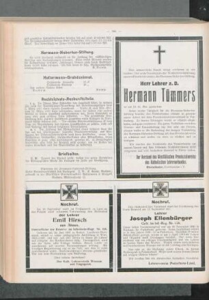 [Nachruf] : [Hermann Tümmers] ; [Nekrolog]