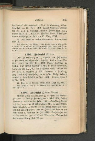 1106. Friderici (Johann Anton)