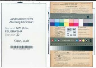 Entnazifizierung Josef Kolpin , geb. 08.04.1901 (Buchhalter)