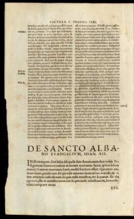 De Sancto Albano ...