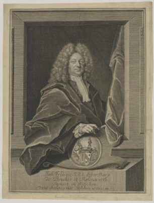 Bildnis des Joh. Frideric Liber Baro de Brecher et Rosenwerth